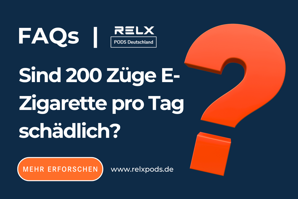 Sind 200 Züge E-Zigarette pro Tag schädlich?