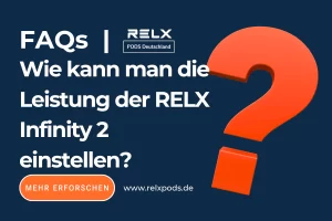 Wie kann man die Leistung der RELX Infinity 2 einstellen?